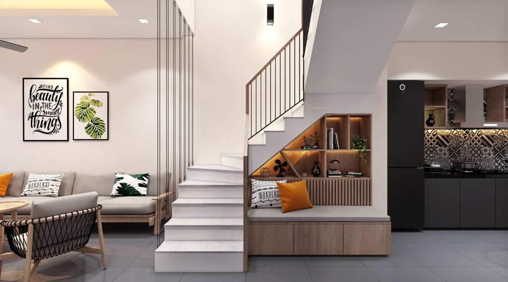 Phong thủy cầu thang hướng ra cửa: Đại kỵ "Thoát Tài" và 5 cách hóa giải triệt để